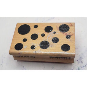 A Muse Artstamps Lots Of Dots Wood Mounted Rubber Stamp